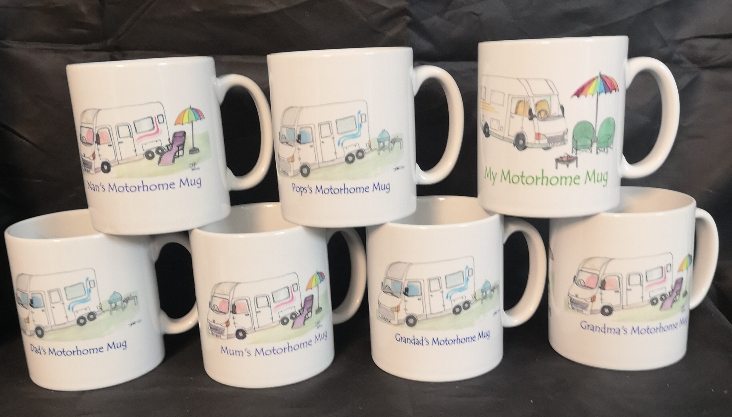 Motorhome Mug, Personalised & Unique; select your appropriate design.